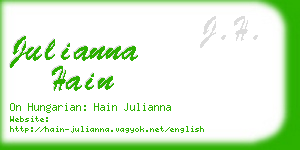 julianna hain business card